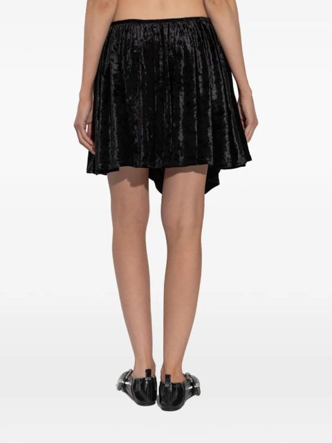 GANNI draped mini skirt - Black