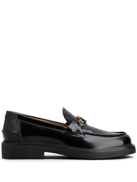Tod's logo-plaque leather loafers - Black - zdjęcie produktu nr 1