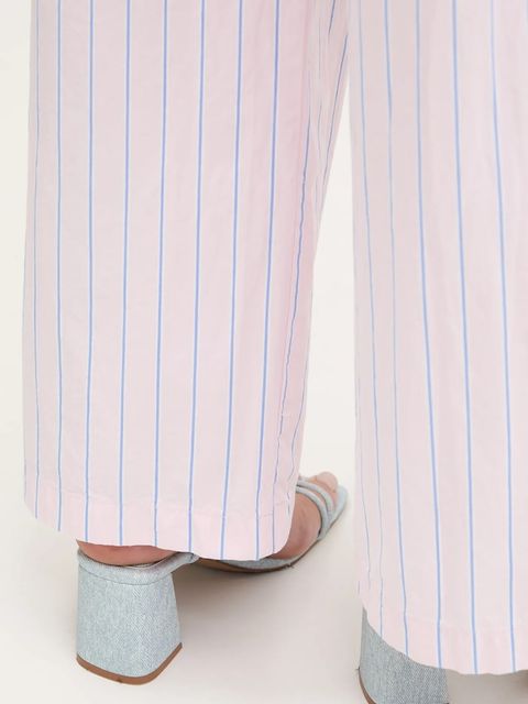 Abercrombie & Fitch spodnie bawełniane damskie kolor różowy proste high waist KI156-5288