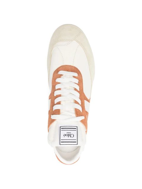 Chloé suede detail mid top sneakers - Neutrals