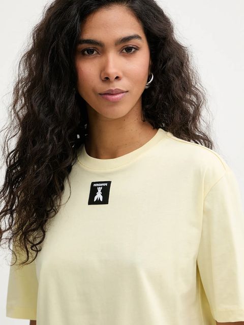 Patrizia Pepe t-shirt bawełniany damski kolor żółty 8M1612 J089