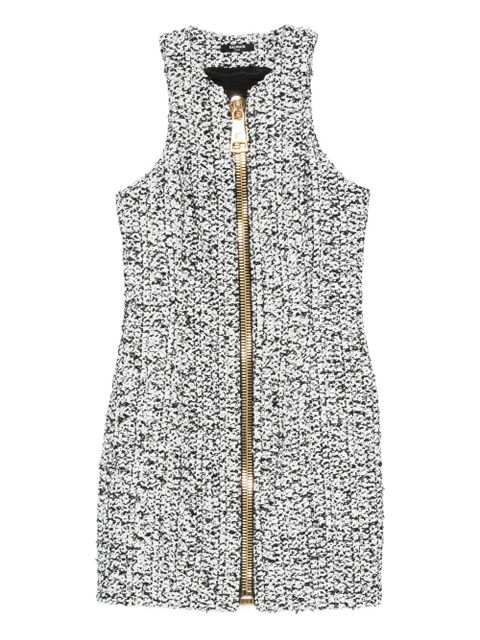 Balmain zip-front tweed mini dress - White - zdjęcie produktu nr 1