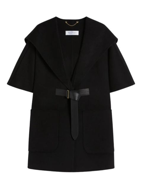 Max Mara hooded belted cape - Black - zdjęcie produktu nr 1
