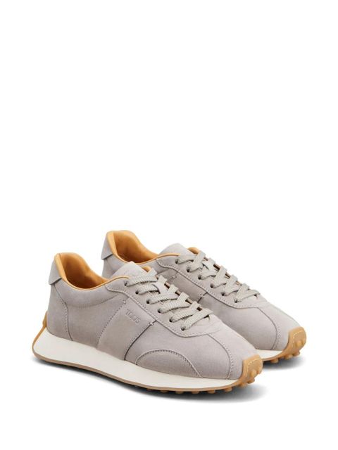 Tod's logo-stamp suede lace-up sneakers - Grey - zdjęcie produktu nr 2