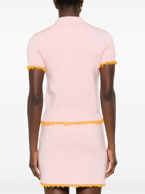 Casablanca logo-embellishment polo shirt - Pink