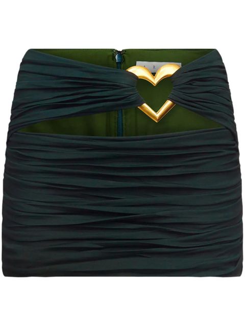 AREA cut-out ruched miniskirt - Green - zdjęcie produktu nr 1