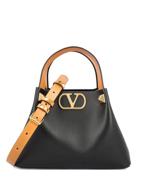 Valentino Garavani logo-plaque studded-embellishment tote bag - Black - zdjęcie produktu nr 1