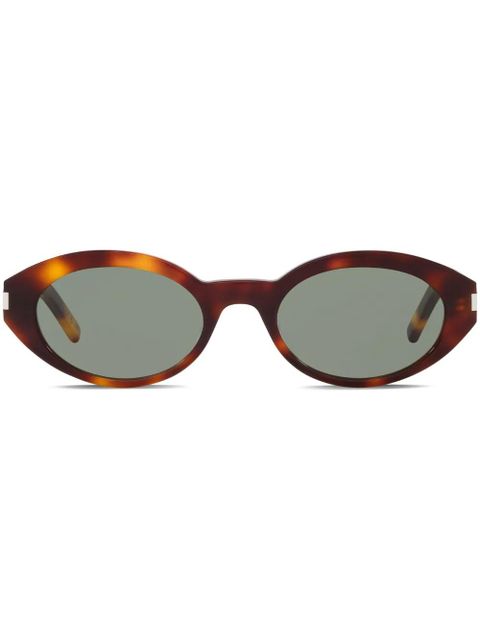 Saint Laurent Eyewear oval-frame sunglasses - Brown - zdjęcie produktu nr 1