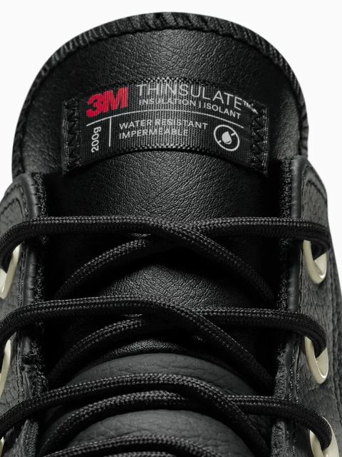 Converse trampki skórzane Chuck Taylor All Star Lugged Heel damskie kolor czarny A12328C