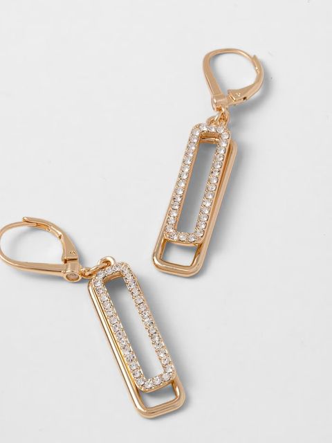 DKNY kolczyki damskie metalowe z cyrkonią - zdjęcie produktu nr 1