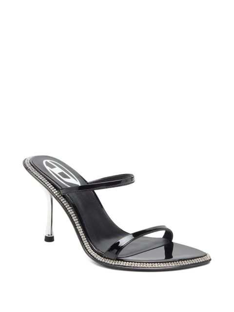 Diesel 90mm crystal-embellished stiletto sandals - Black