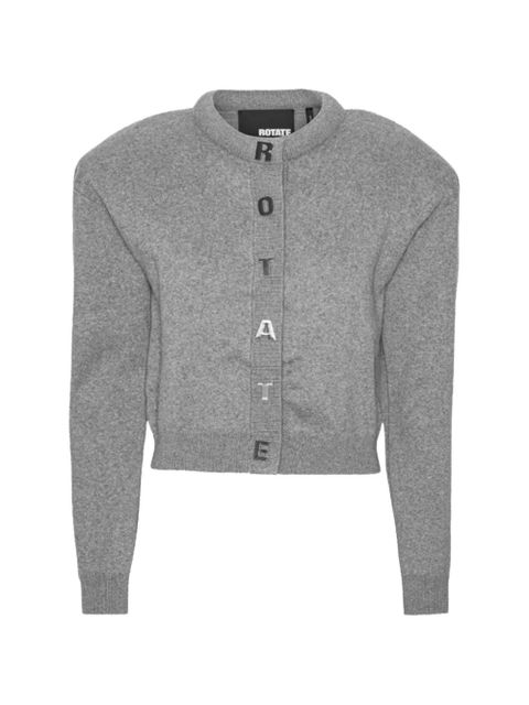 ROTATE BIRGER CHRISTENSEN logo-embellished cardigan - Grey - zdjęcie produktu nr 1
