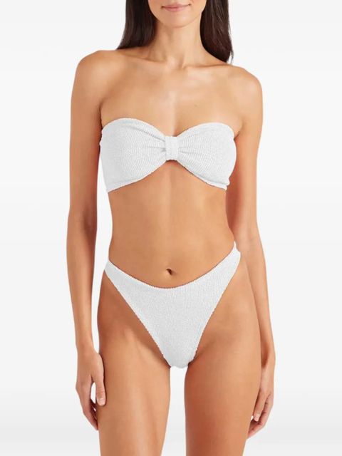 Hunza G Jean textured bikini set - White