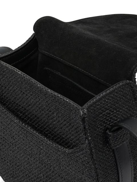 Chloé Marcie woven-detail flap shoulder bag - Black