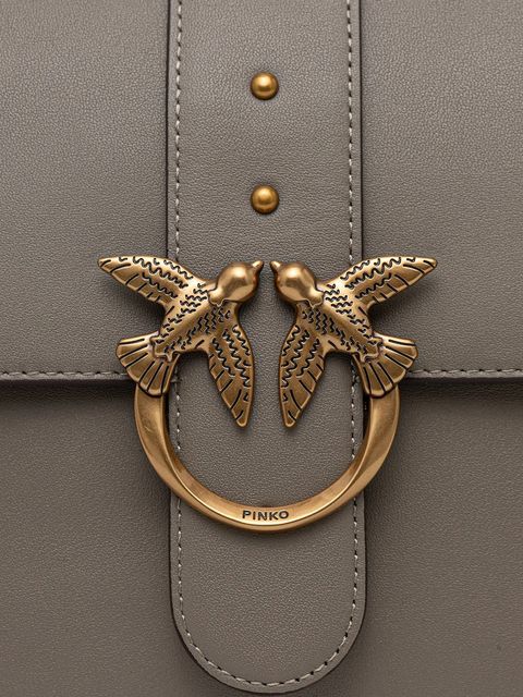 Pinko torebka skórzana kolor szary 105067 A0QO
