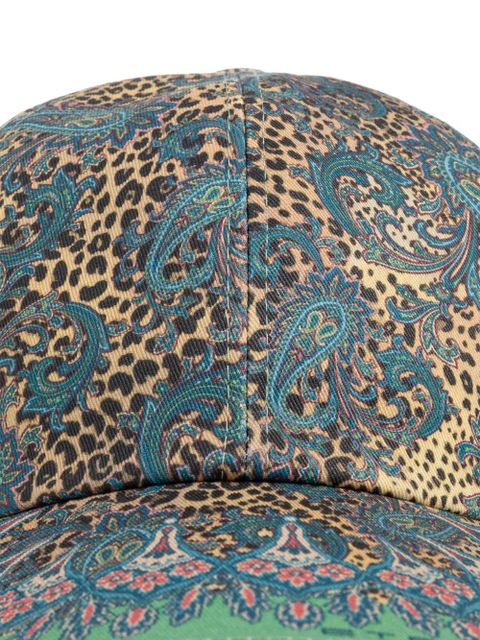 ETRO paisley-motifs animal-print baseball hat - Brown - zdjęcie produktu nr 2