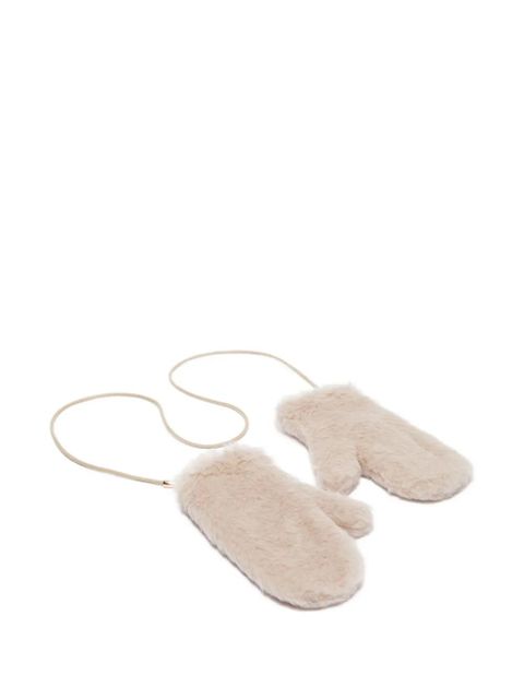 Max Mara faux-fur mittens - Neutrals - zdjęcie produktu nr 2