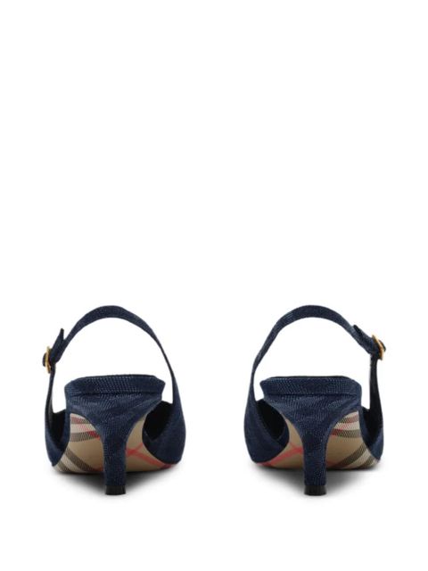 Burberry check Dame slingback pumps​ - Blue - zdjęcie produktu nr 2