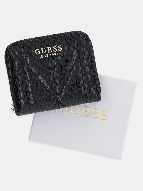 Guess portfel ALDINA damski kolor czarny SWGG96 63137