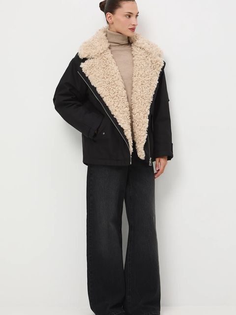 Medicine kurtka biker kolor czarny zimowa oversize