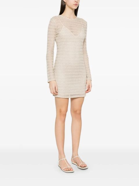 Missoni open-knit mini dress - Neutrals
