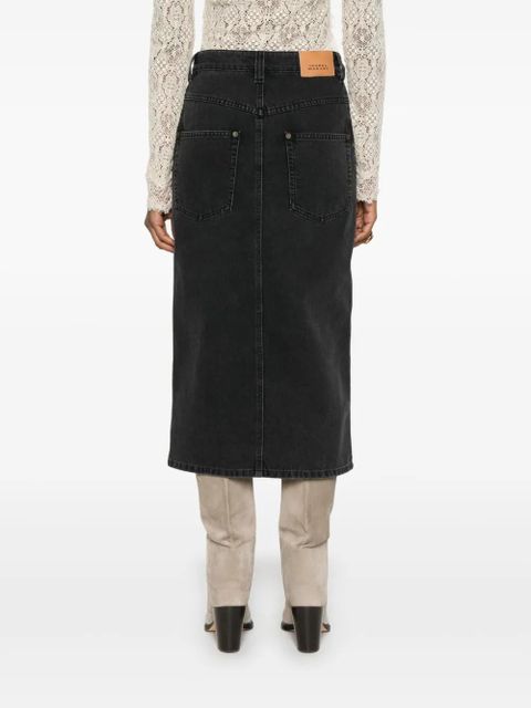 ISABEL MARANT Pavina denin skirt - Black
