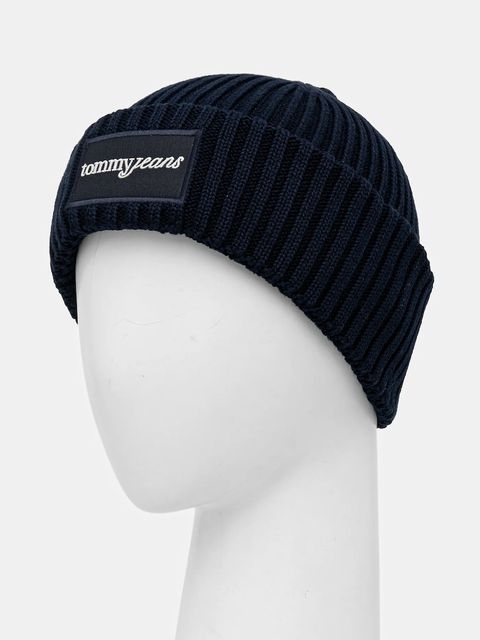 Tommy Jeans czapka bawełniana kolor granatowy AW0AW17909