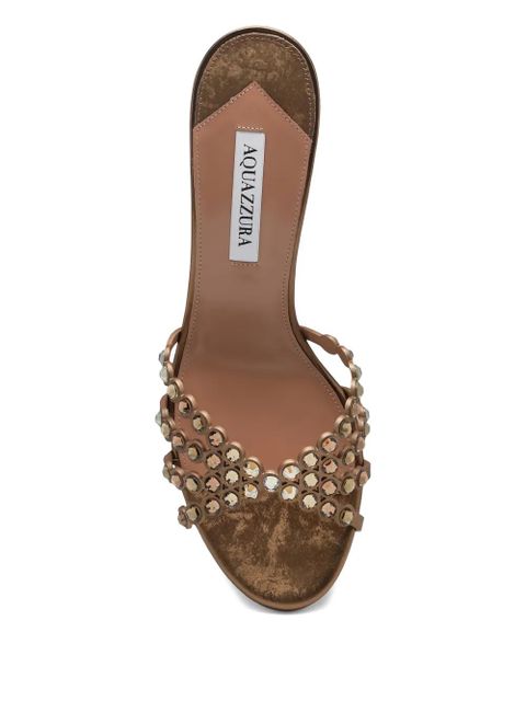 Aquazzura Tequila embellished sandals - Brown