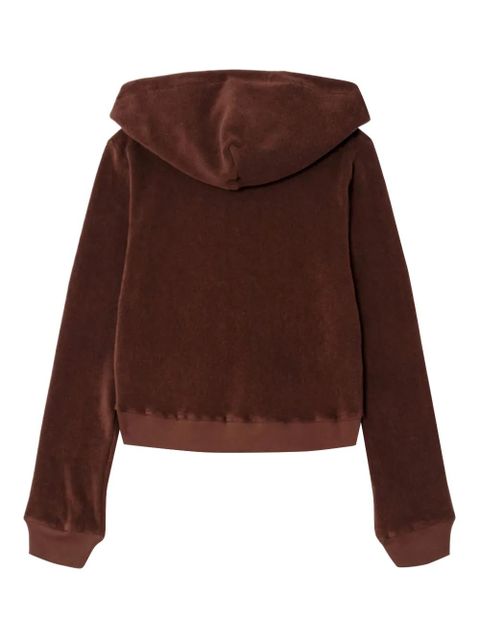 RE/DONE Shrunken terry zip-up hoodie - Brown