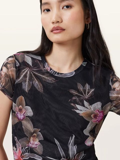 AllSaints t-shirt ELLIE damski kolor czarny W267JC - zdjęcie produktu nr 2