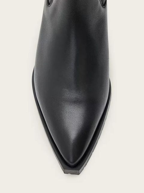 AllSaints sztyblety skórzane Marcie Chelsea damskie kolor czarny na słupku W017FD