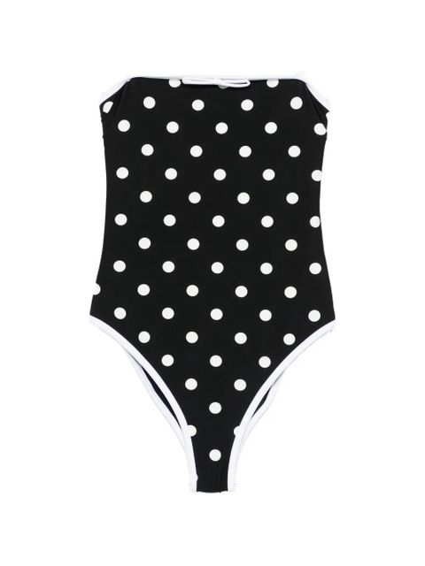 Self-Portrait polka-dot pattern swimsuit - Black - zdjęcie produktu nr 1