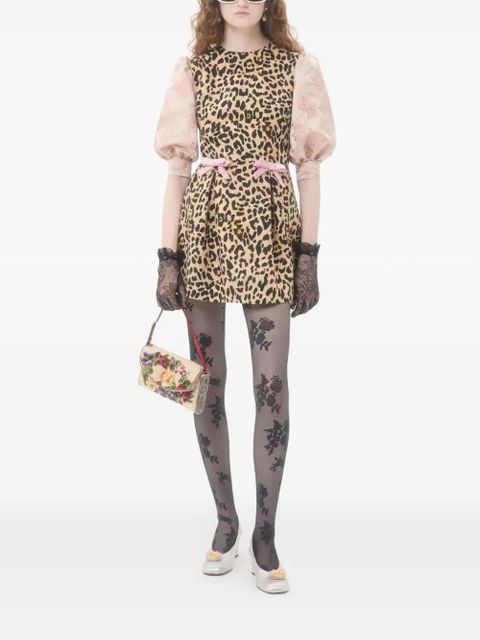 Valentino Garavani leopard-print mini dress - Neutrals - zdjęcie produktu nr 2