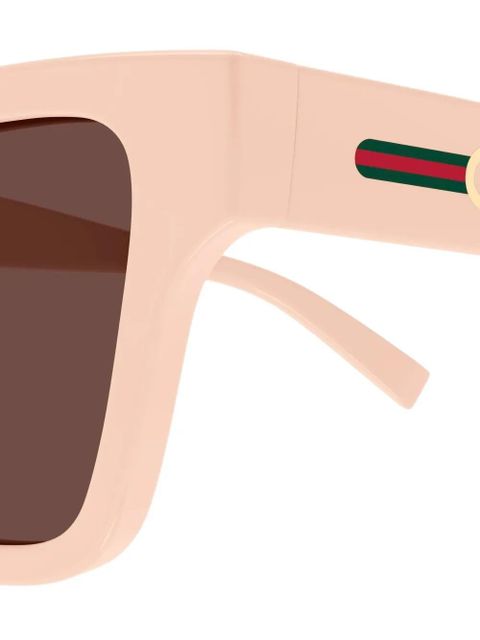 Gucci Eyewear geometric stripe sunglasses - Pink