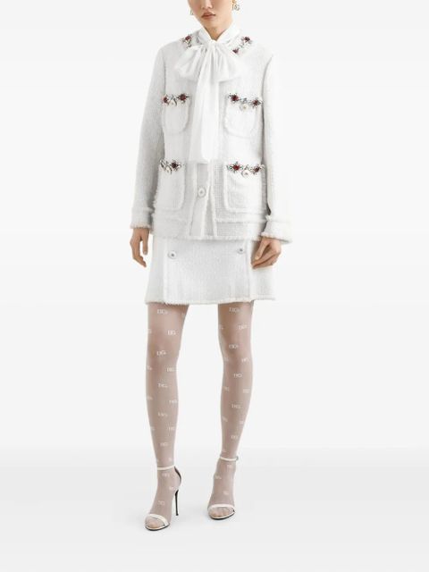 Dolce & Gabbana DNA single-breasted tweed jacket - White - zdjęcie produktu nr 2