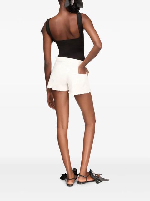 AREA crystal-embellished shorts - White