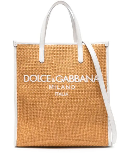 Dolce & Gabbana logo-embroidered tote bag - Brown - zdjęcie produktu nr 1
