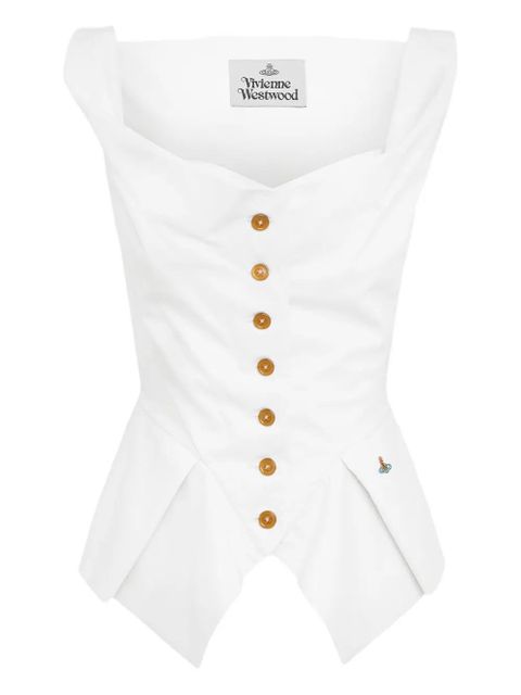 Vivienne Westwood button-down pleated top - White - zdjęcie produktu nr 1