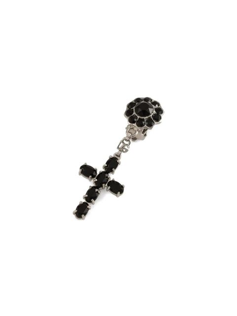 Dolce & Gabbana cross drop clip-on earrings - Black