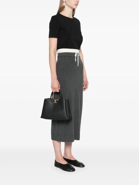 Tod's T Timeless leather tote bag - Black - zdjęcie produktu nr 2
