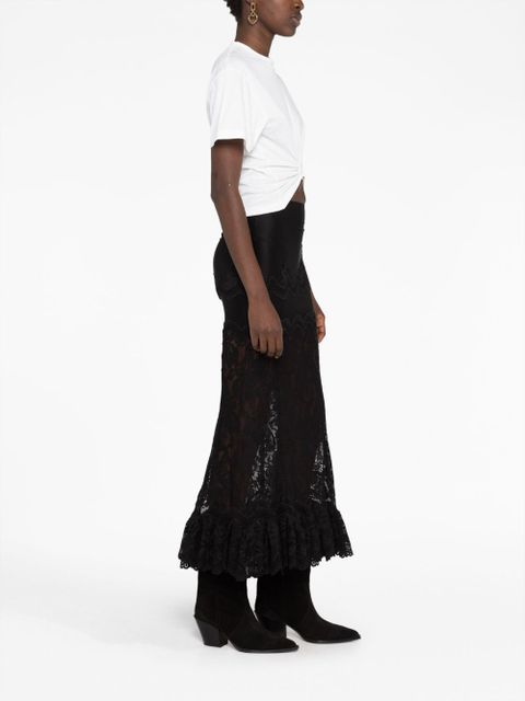 Rabanne gathered cotton T-shirt - White