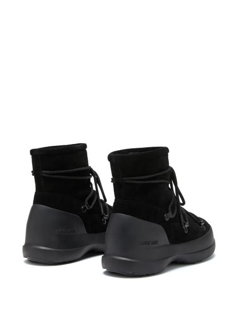 Moon Boot Luna lace-up suede boots - Black