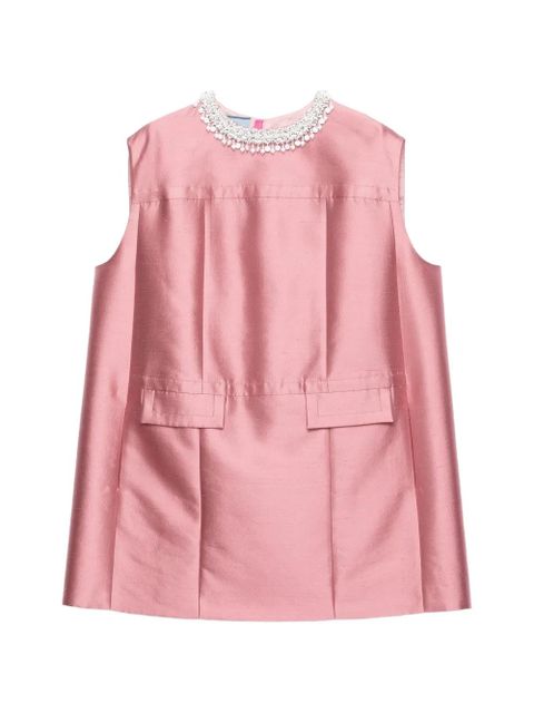 Prada embroidered mini dress - Pink - zdjęcie produktu nr 1