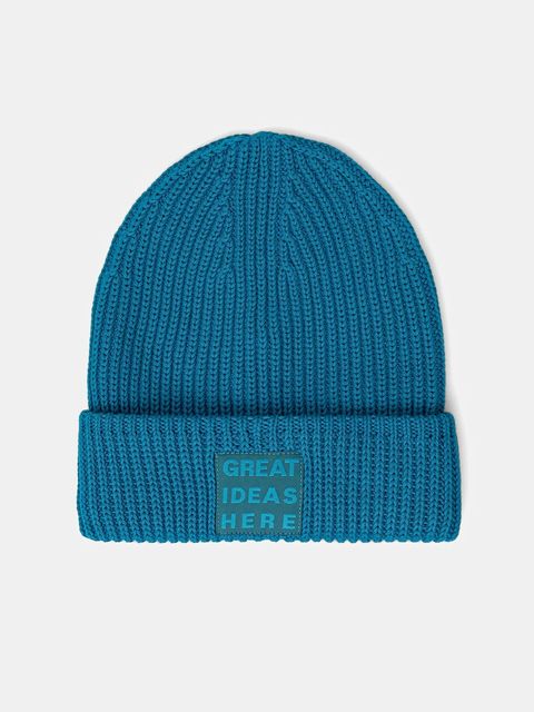 MAX&Co. czapka z dodatkiem wełny kolor niebieski 2528576042200 - zdjęcie produktu nr 1