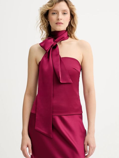 Answear.LAB top i spódnica damski kolor bordowy