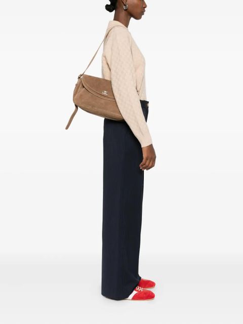 SANDRO suede shoulder bag - Neutrals