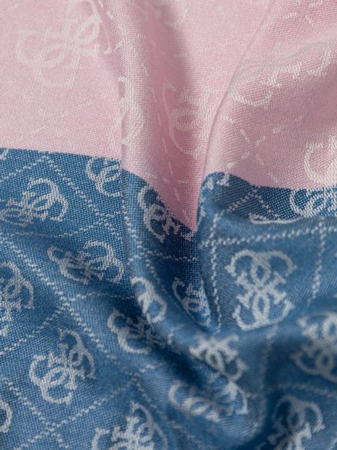 Guess szal damski kolor niebieski wzorzysty AW5312 VIS03