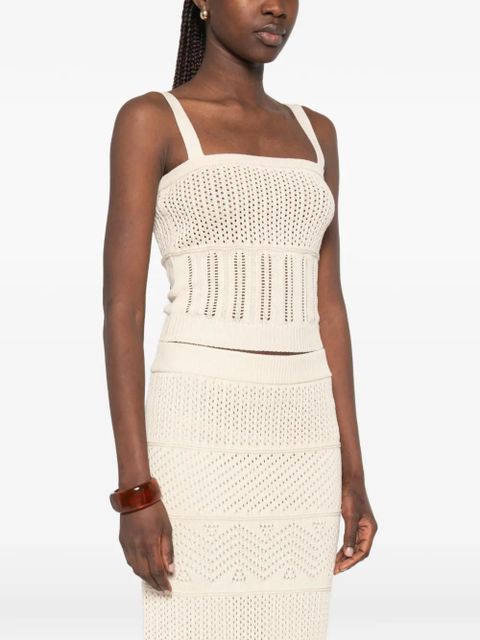 Max Mara open stitch top - Neutrals
