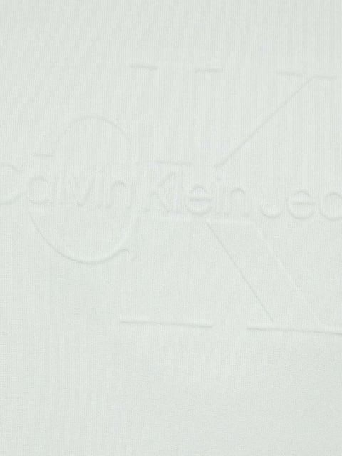 Calvin Klein Jeans bluza damska kolor zielony z kapturem z nadrukiem