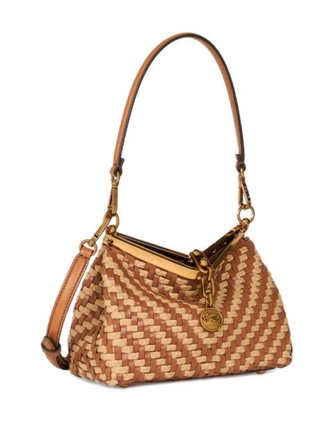 ETRO small Vela woven shoulder bag - Brown